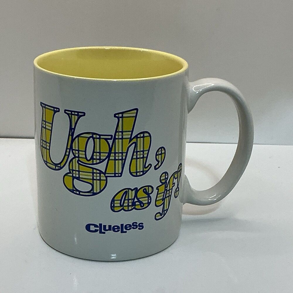 Zak Clueless “Ugh, As If!” Ceramic Coffee Mug Yellow Interior 2025 Paramount